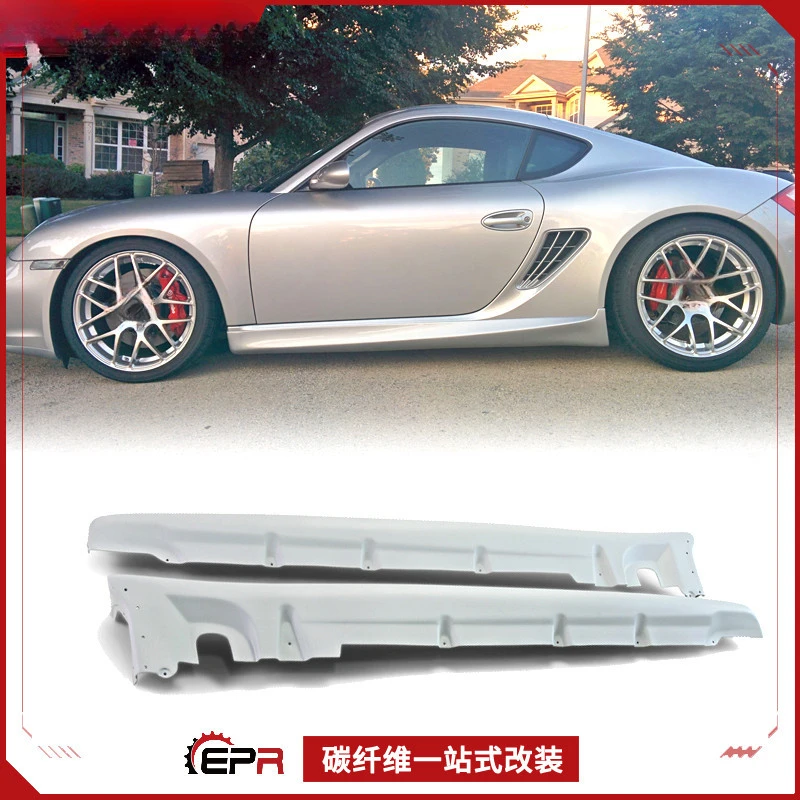 

SAAR для Porsche Cayman 987, боковые юбки из углеродного волокна в стиле TA, боковой совок для кузова
