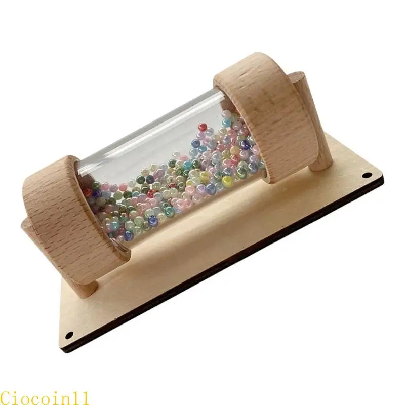 Y1UB 목재 레인 메이커 튜브 레인 스틱 장난감 어린이 음악 학습을위한 청각 개발 및 집중력