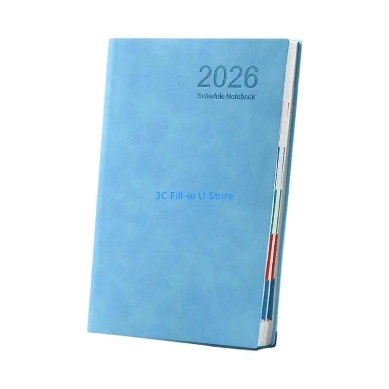 G8TA 2026 매일/주간/월간 플래너 저널링 노트북 PU 커버 캘린더 플래너 학생 사무 직원 및 작가