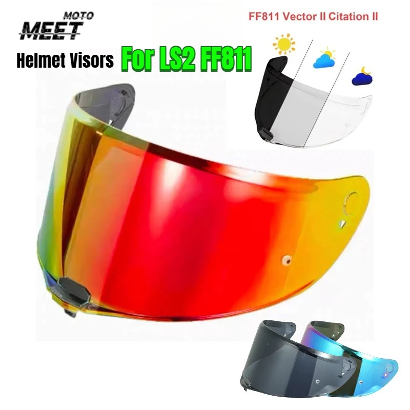 

Визоры для шлемов LS2 FF811 Vector II Citation II, цветные линзы для полнолицевых шлемов, черные, серебристые, визеры для мотошлемов.