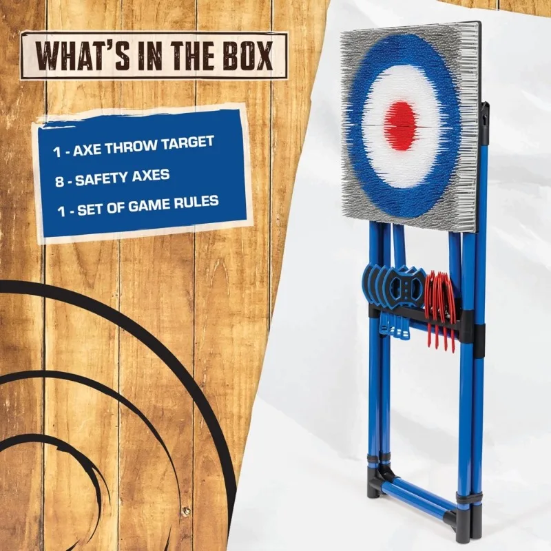 Steel Frame Axe Throwing Target Board for Indoor Outdoor Practice Game Set