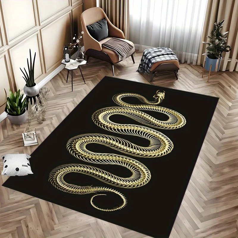 1pc Stylish Snake Nest Pattern Area Rug, Non Slip & Hand Washable, Versatile Home Decor, Ideal Gift, Perfect for Dining Room