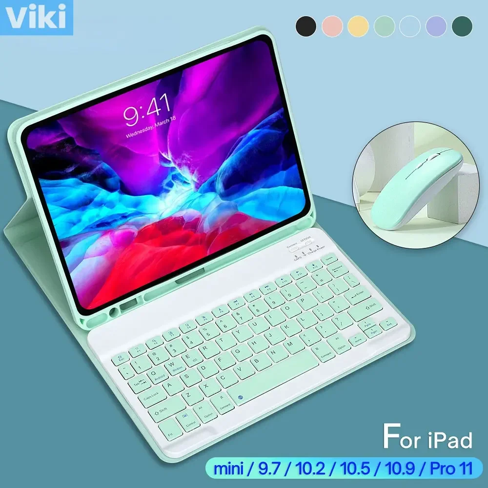 For iPad Keyboard Case For iPad Pro 11 2021 2020 Air 4 Mini 6 10.2 9/8/7th 2018 2017 5 6th Pro 11 10.5 9.7 Air 3 2 Mini 4 5 Case