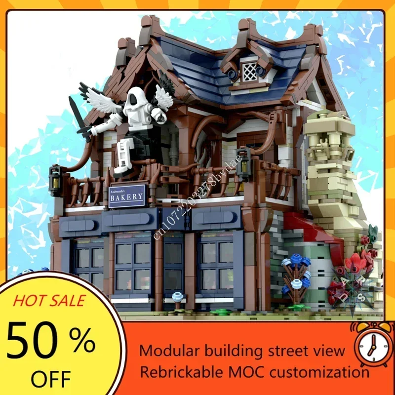 3771PCS Customized MOC Modular Ghost Room Street View Model Custom Puzzle Technology   DIY Assembly Toys Birthday Gift