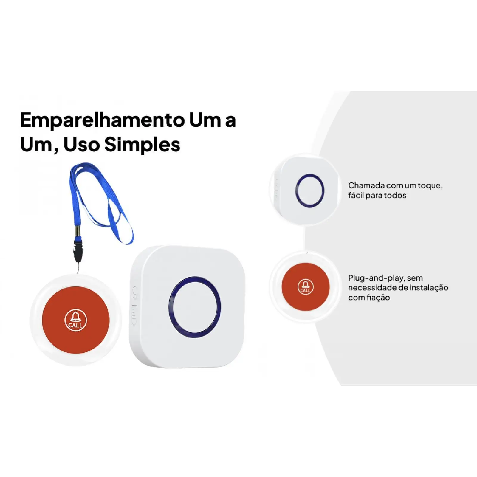 جهاز النداء اللاسلكي لمقدمي الرعاية مسافة 305 متر مع حبل مع 38 قطعة زر الذعر الموسيقي للأطفال المعاقين المريض كبار السن #5