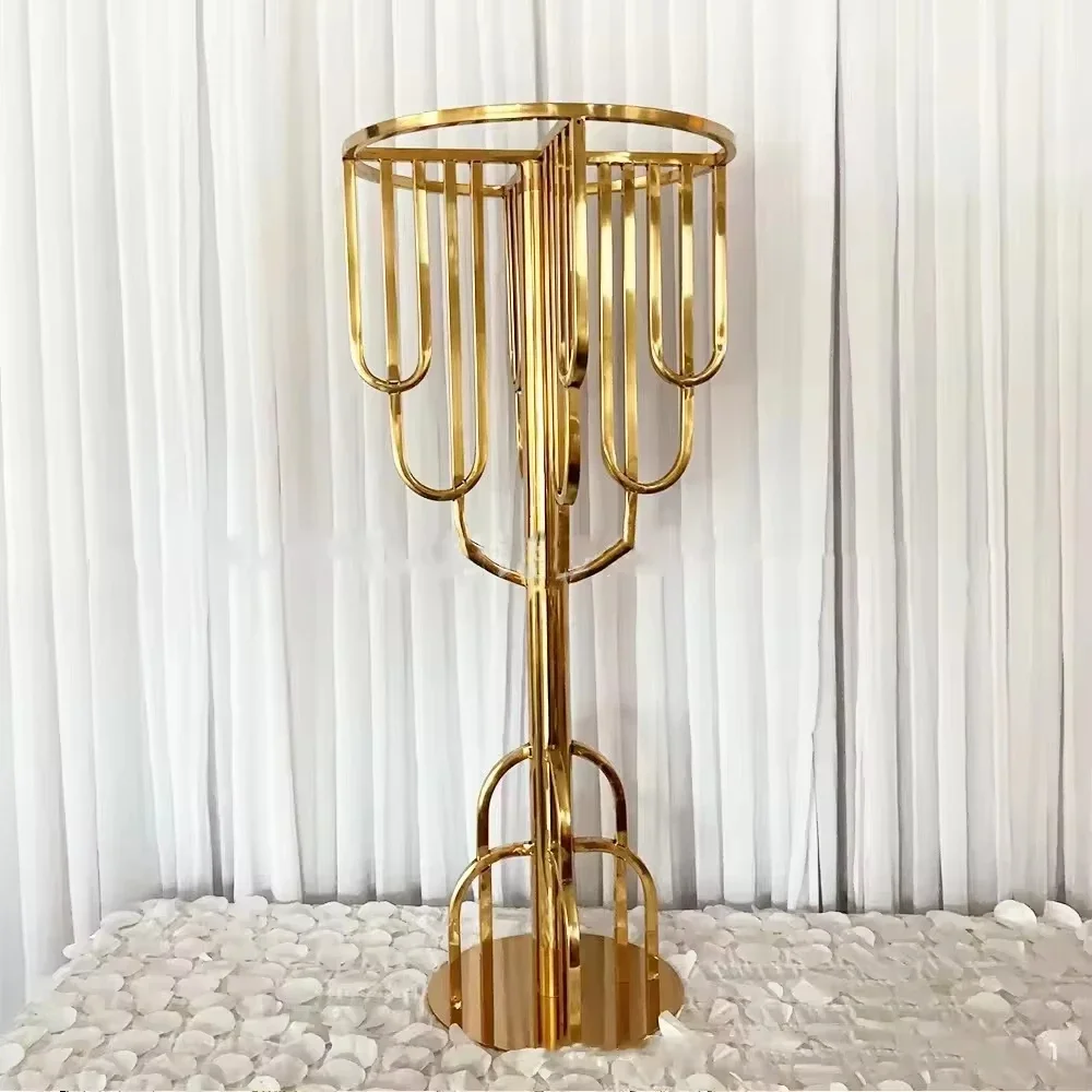 Bulk Pack Wedding Decor Gold Metal Flower Stands Vases Arch Tree Centerpieces Modern Tabletop Accessories 2/5/6/10pcs