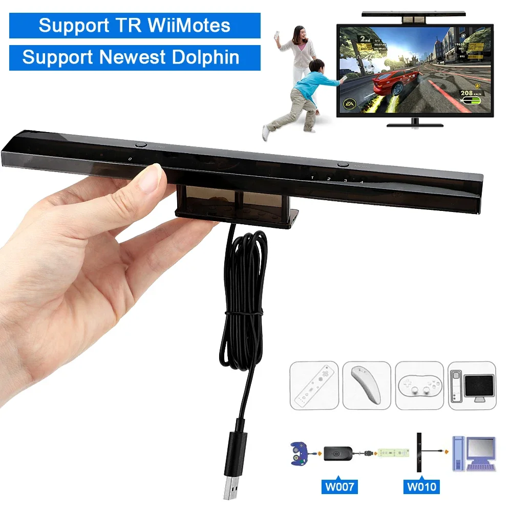 Wireless Sensor Bar DolphinBar for Wii Remote Wireless Game