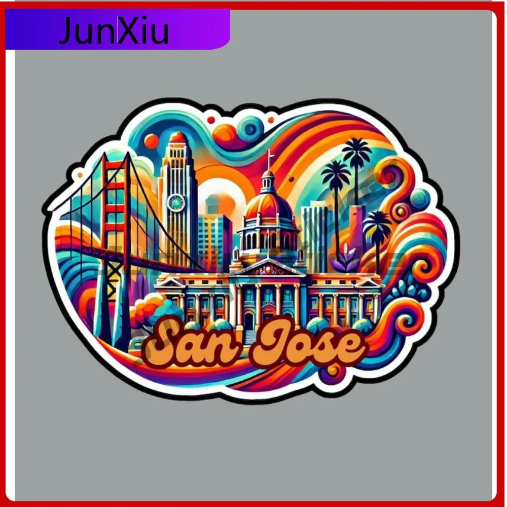 

San Jose California Silicon Valley Sticker Accessory Vinyl Decal Decorative Cover Scratch Custom Sticker Windshield Luggage Kaya
