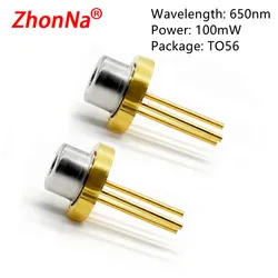 650nm 100mw Laser Diode Module RED Number ZN-LDR-003  DIY  Laser Sensor Light Emitting Tube LED Electronic  Desi Package: TO56