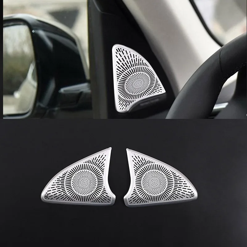 

2pcs For BMW X5 G05 2019 Aluminum Alloy Car Tweeter Speaker Cover Trim For BMW X7 G07 2019 2020 Accessories