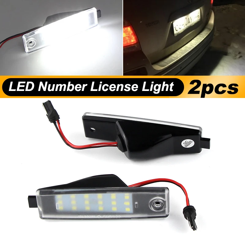 2Pcs LED Number License Plate Light Lamp For TOYOTA Hiace S.B.V/Highlander/RAV4/Land Cruiser 200/For Lexus RX300/For Scion XB