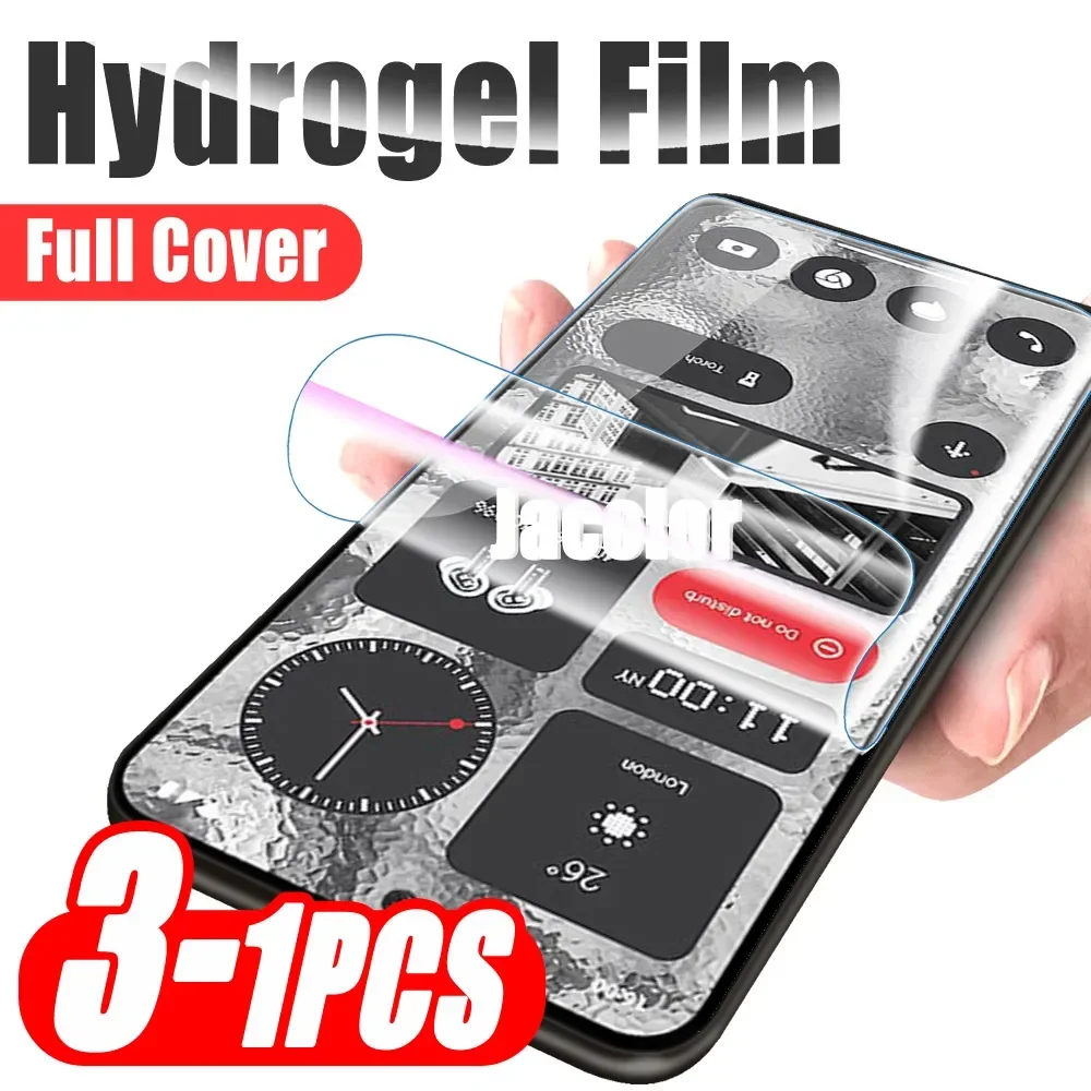 1-3PCS Phone Hydrogel Film For Nothing Phone (1) (2) One Two 2 1 A063 6.55 A065 6.7 inches For No Thing Screen Protector Watery