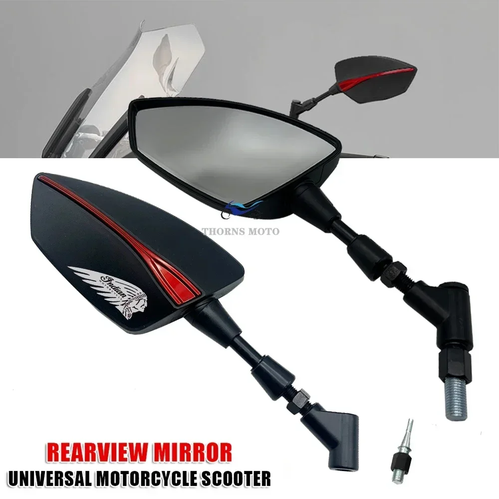 For Indian FTR 1200 S FTR1200 Carbon / Rally Chief VINTAGE Scout Motorcycle Rearview Side Mirrors Universal 8MM 10MM Screw