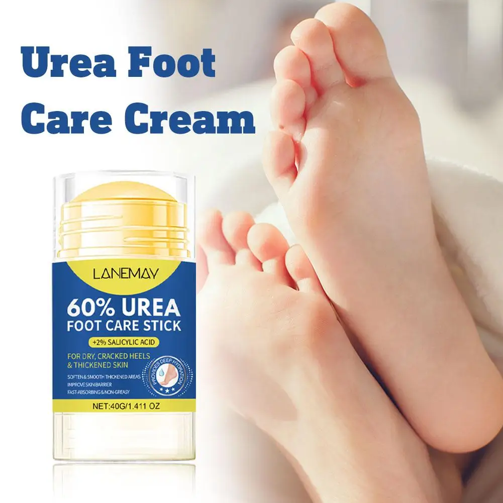 40 جرام كريم اليوريا للقدمين الجافة المتشققة كعب تقشير لطيف تليين البشرة فائقة الترطيب اليد العناية بالقدم كريم عصا Protuct