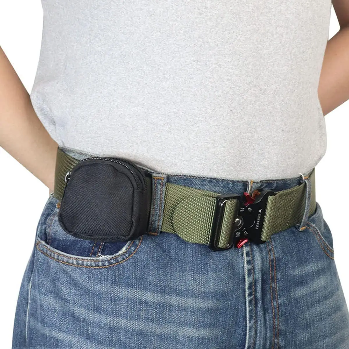Bluetooth headphone change coin pocket storage key bag double zipper outdoor tactical small Fanny pack camouflage change purse