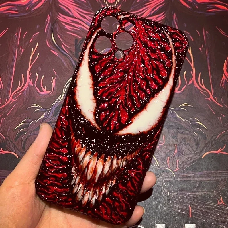 4099 Original 3D hecho a mano funda para teléfono móvil veneno sangriento Horror masacre funda para teléfono móvil personalizado regalo de Navidad y Halloween