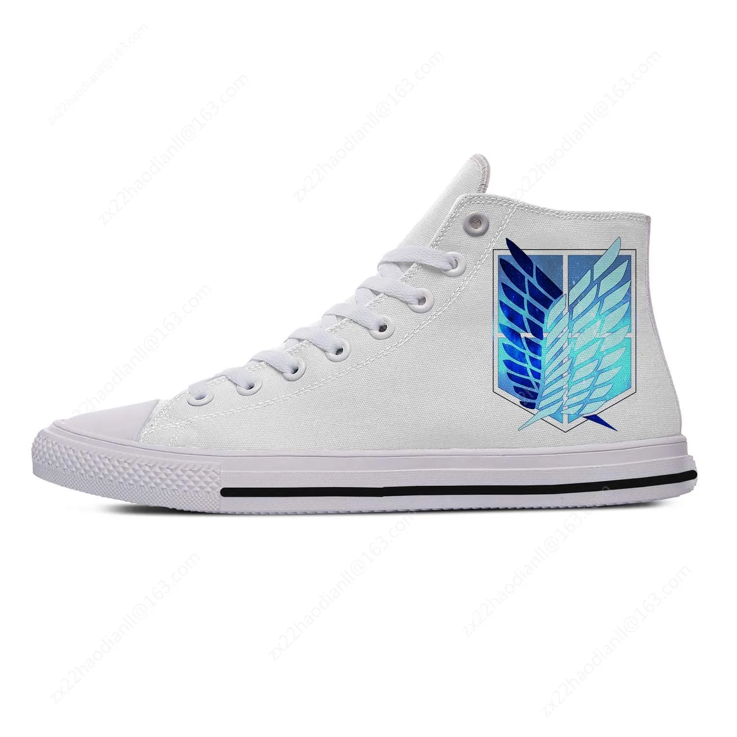 Hot Anime Attack on Titan High Top Sneakers Mens Womens Teenager Casual Shoes Canvas Running Shoes 3D Print Lightweight shoe