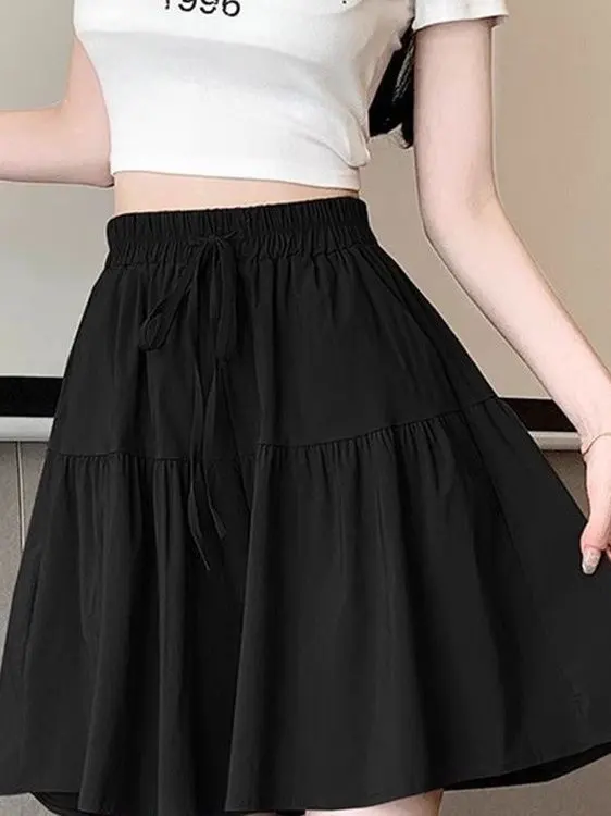 

Summer Faion Свободные широкие брюки Five-Quarter orts Женские повседневные брюки Брюки с высокой талией Корейские универсальные брюки с поясом