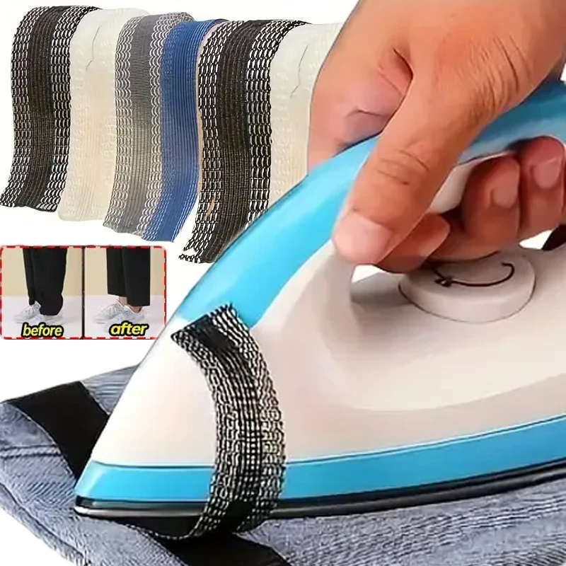 1Roll Self-Adhesive Pant Paste Tape for Trousers Pants Edge Clothes Length Shorten Repair Tools Iron-On Hem DIY Sewing Supplies