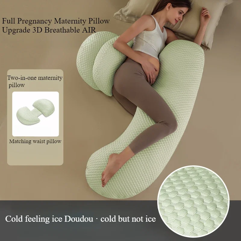 Pregnant women waist protection side sleeping side pillow multi-functional u-shaped pillow, pregnancy support pillow