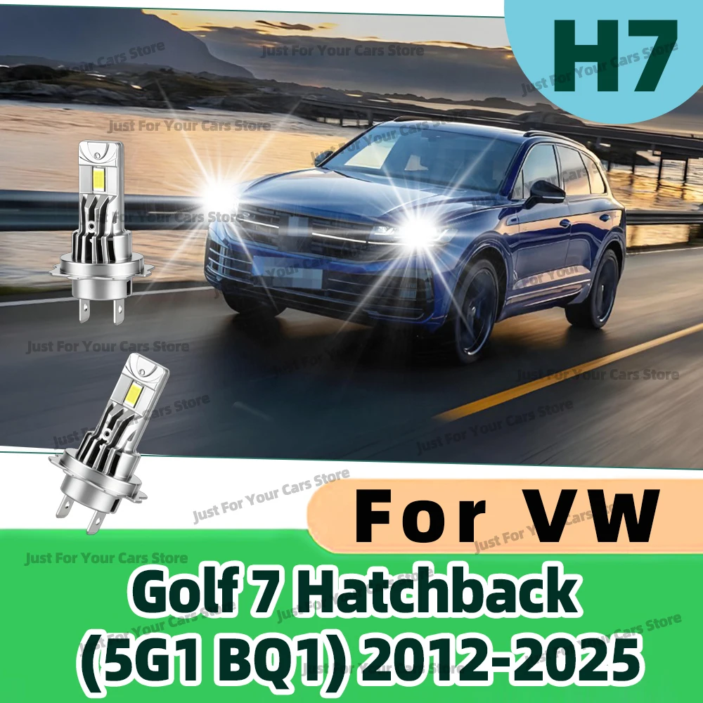 

2x LED H7 6000K Wireless Headlight Bulbs 30000LM For VW Golf 7 Hatchback (5G1 BQ1) 2012 2013 2014 2015 2016 2017 2018 2019-2025