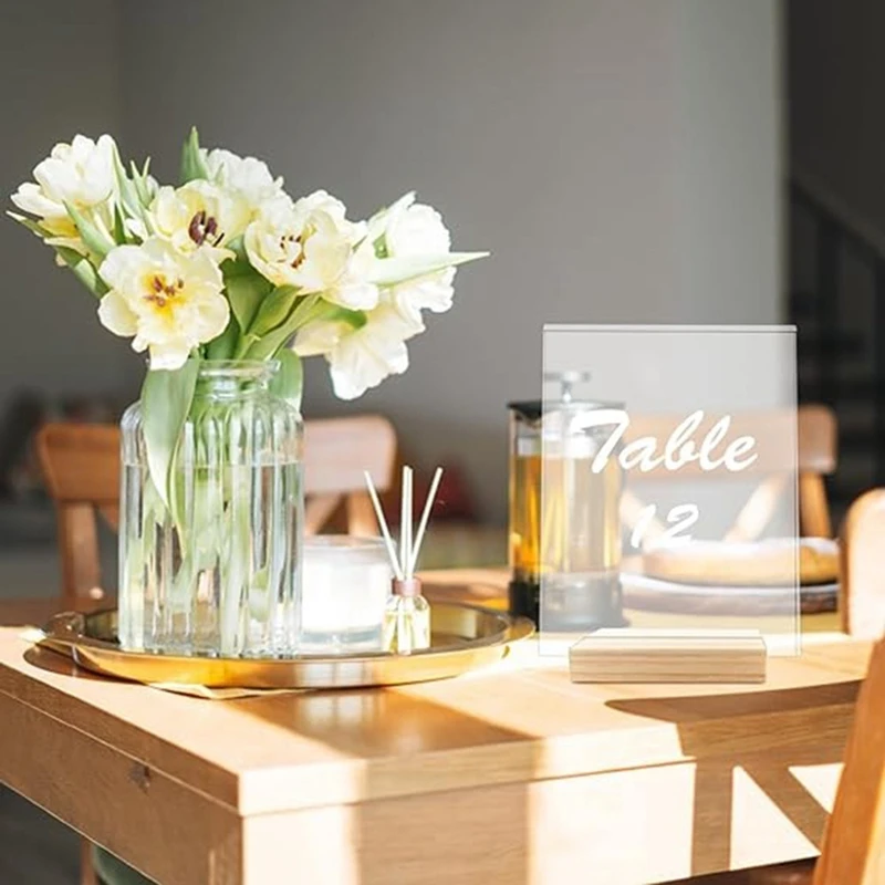 أصحاب بطاقة مكان الخشب ، أصحاب علامة الخشب ، حامل رقم الجدول ، حامل الصورة ، اسم العمل ، وسهلة الاستخدام ، 10 قطعة