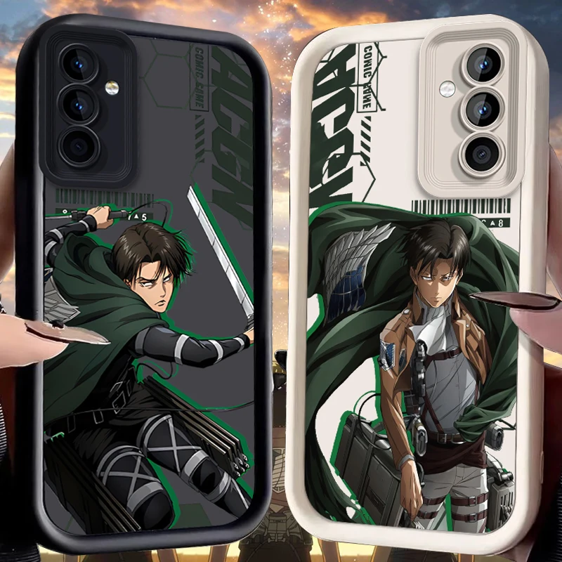 Anime Levi Ackerman Hülle für Samsung Galaxy S26 S25 Edge S24 Plus S23 S22 Ultra S21 S20 FE A57 A56 A55 A54 5G A53 A52 A52S Cover