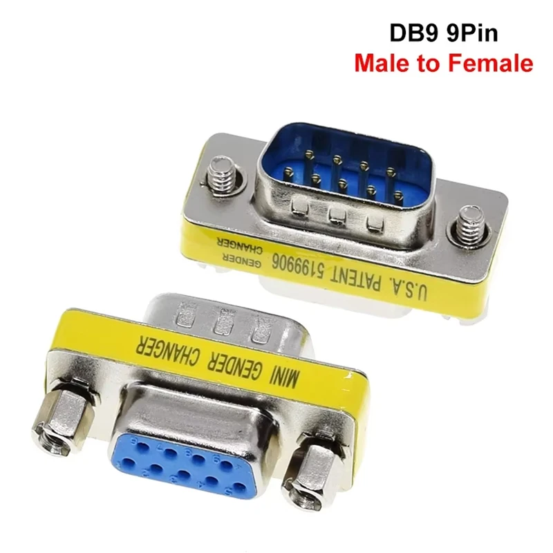9-pin to 9-pin Male to Male/Male to Female/Female to Female RS232 Serial Port Adapter DB9 Direct Connector Extension Head .C5