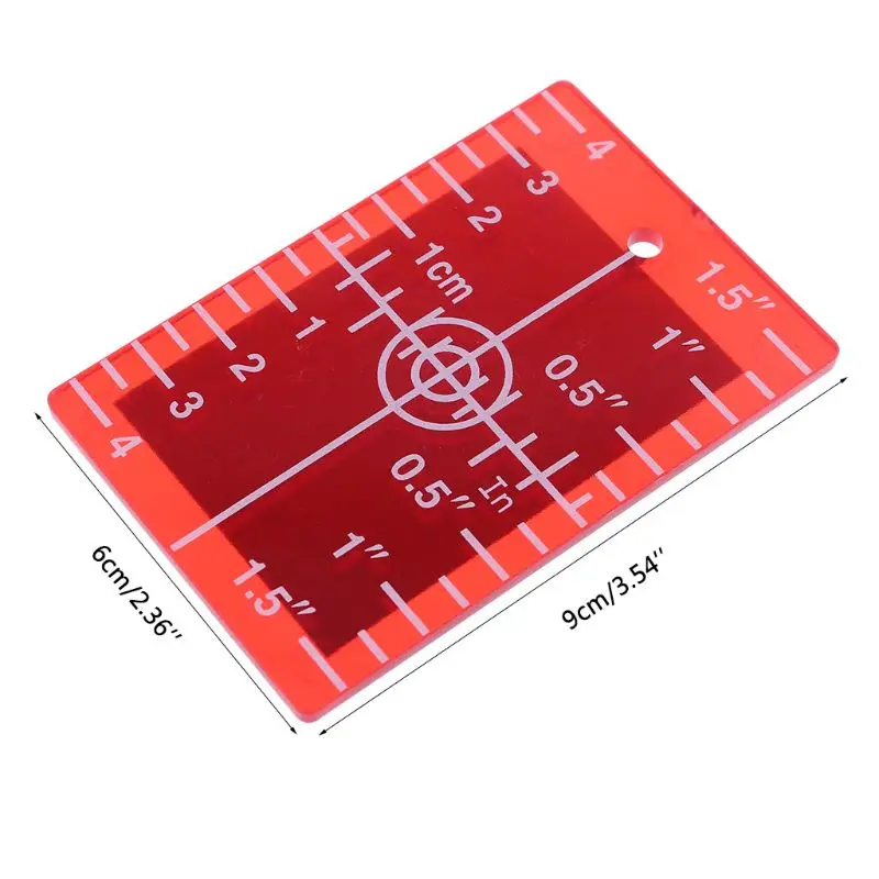 Inch/for cm Target Card Plate for Accurate Measurement Enhancing the Visibility for Rotary Lasers/for Cross Line L