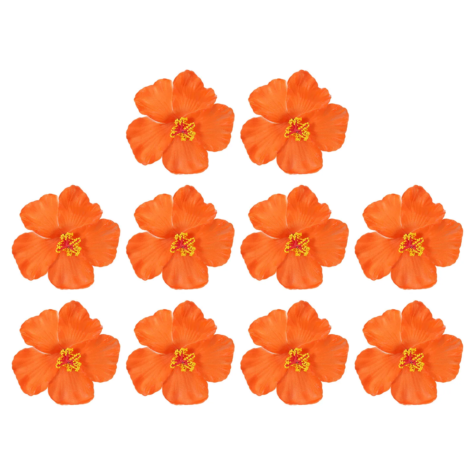 10 Pack Hawaiian Hibiscus Flowers Artificial Flowers Hair Clip DIY Foam Hibiscus Flower for Tabletop Decoration Party Favors