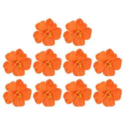 10 Pack Hawaiian Hibiscus Flowers Artificial Flowers Hair Clip DIY Foam Hibiscus Flower for Tabletop Decoration Party Favors