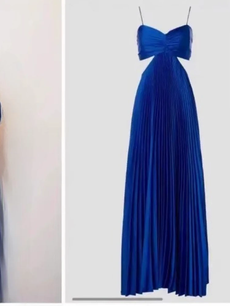 Luxury Brand Deep V-neck Elegance A-line Evening Dresses Floor Lenght Backless Formal Women Caicktail Wedding Party Gowns Trendy