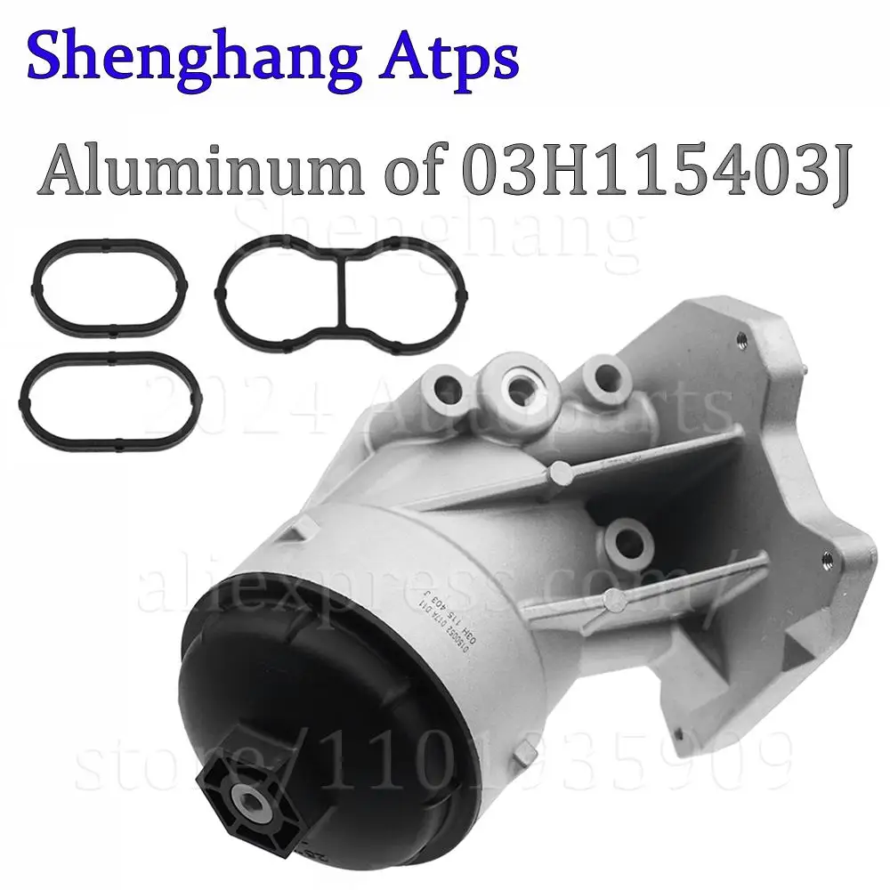 

Aluminium Engine Oil Filter Housing Assembly 03H115403J 03H115403A 03H115403B 021115433E 021115561A For Audi Q7 ww Touareg 03-11