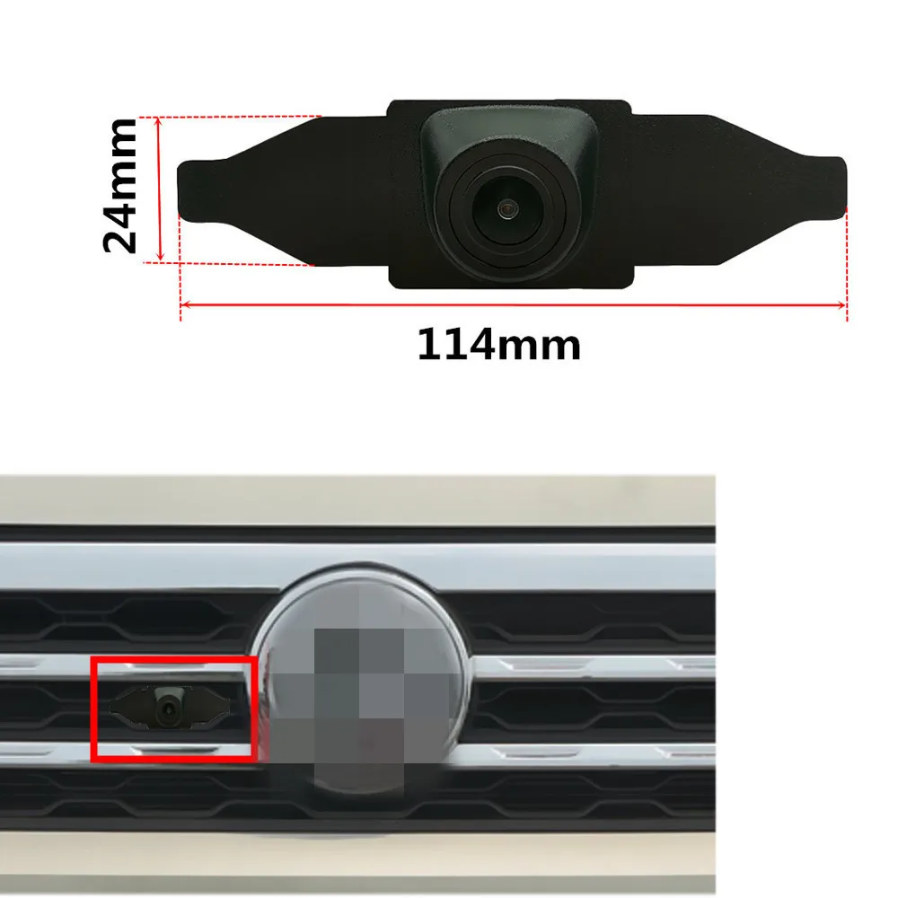 AHD 1080P Fisheye CCD Car Front View Parking Positive Logo Camera For Volkswagen Teramont X 2016 2017 2018 2019 2020 2021