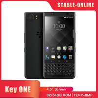 Original BlackBerry KeyOne 4G LTE Mobile Phone 4.5'' 3GB+32GB 4GB+64GB 12MP+8MP QWERTY Keyboard Octa-Core Android SmartPhone