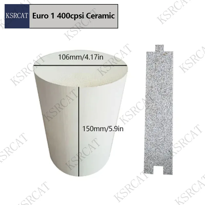 

Euro 1 Exhaust System Silencer Ceramic Material 106*150mm 400cell For CARS