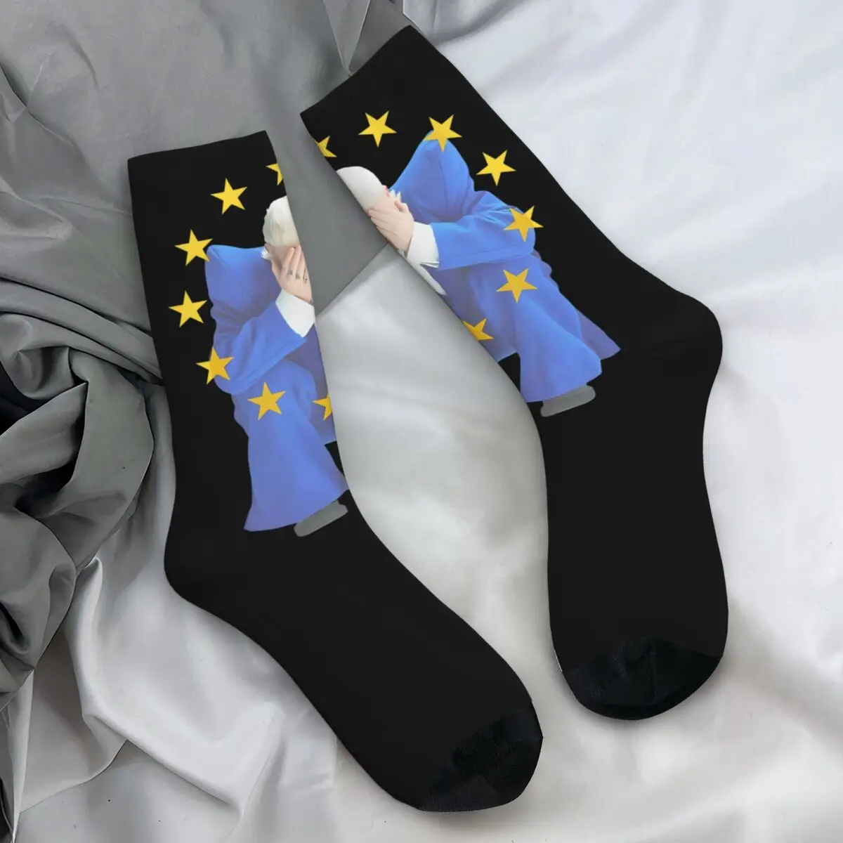 

Eurovisions 2024 Joost Klein Europapa Merch Stockings Men Socks Medium Soft Elegant Socks Autumn Running Anti Slip Printed Socks