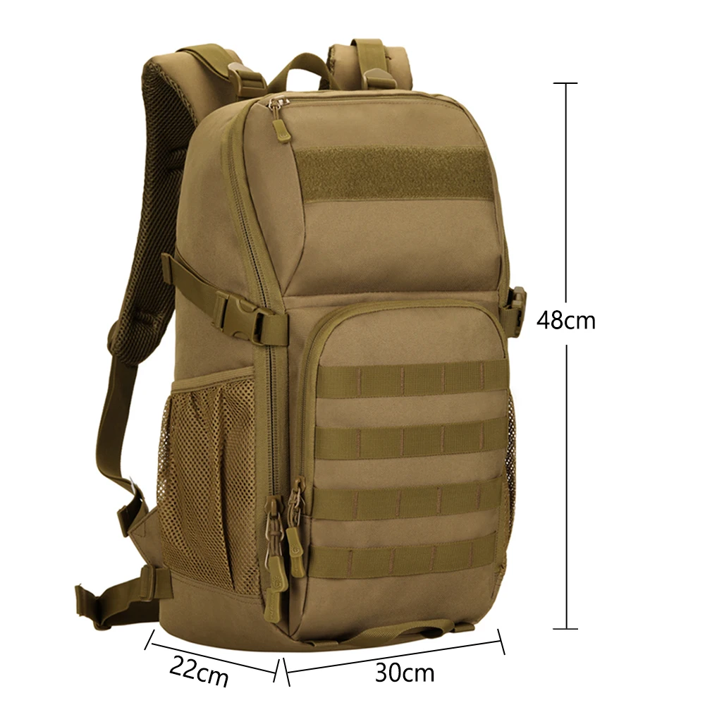 Tactical Backpack for Men, Outdoor Waterproof Trekking Fishing Rucksack, Hunting, Camping, Multi-purpose Molle Bag, 30L