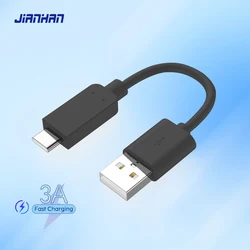 JianHan Ultra Short USB C Cable 12cm 3A Fast Charging Power Bank Phone Data Cable for iPhone 15 Samsung S20 Xiaomi Huawei Type C