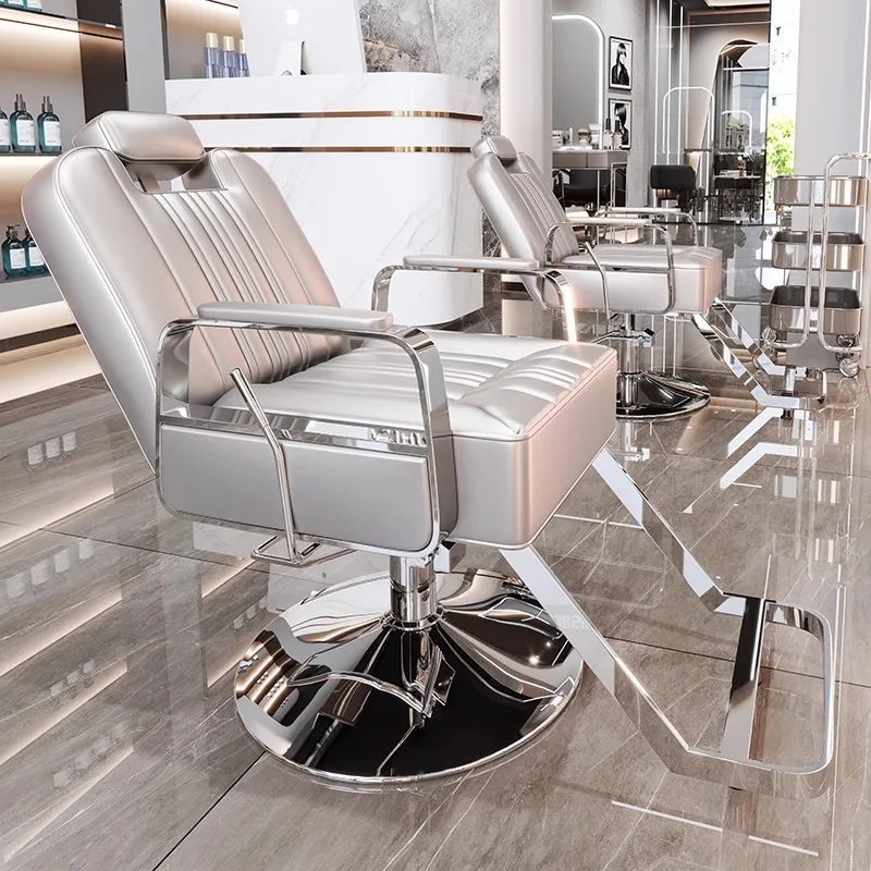 

Hair Washing Perm Barber Chairs Adjustable Foldable Backrest Salon Stool Barber Chairs Adjustable Metal Furniture Sedia Lslfy