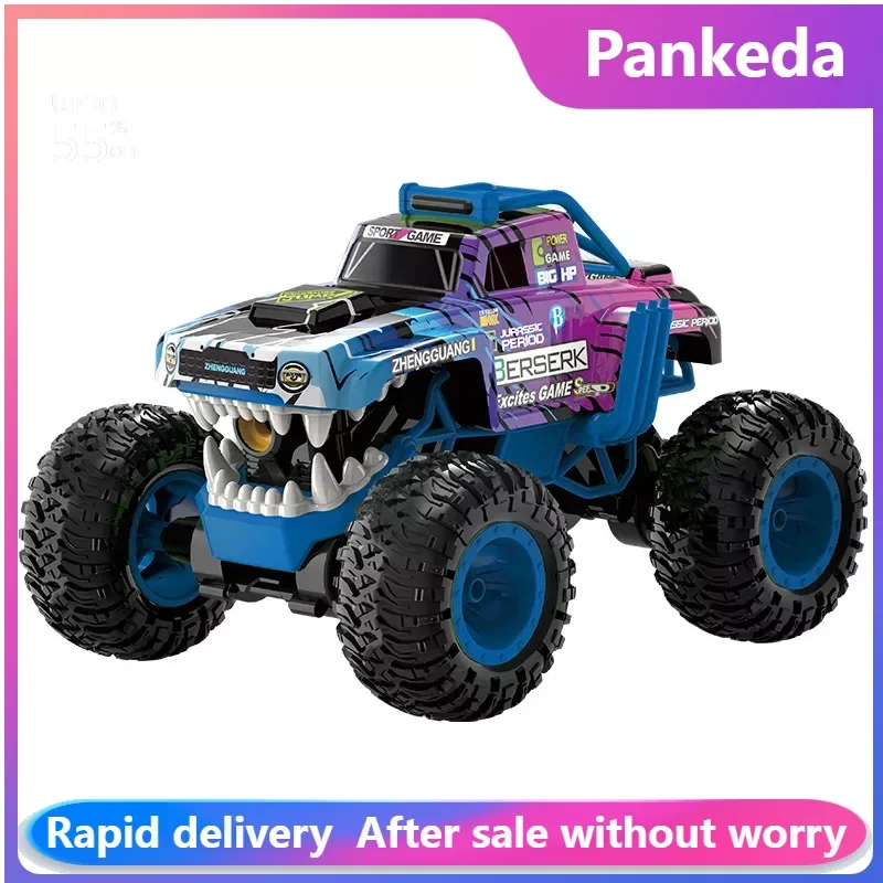 

4WD RC Car With atomizing Led Lights 2.4G Radio Remote Control Cars Off Road Control Trucks Boys Toys for Children Birthday