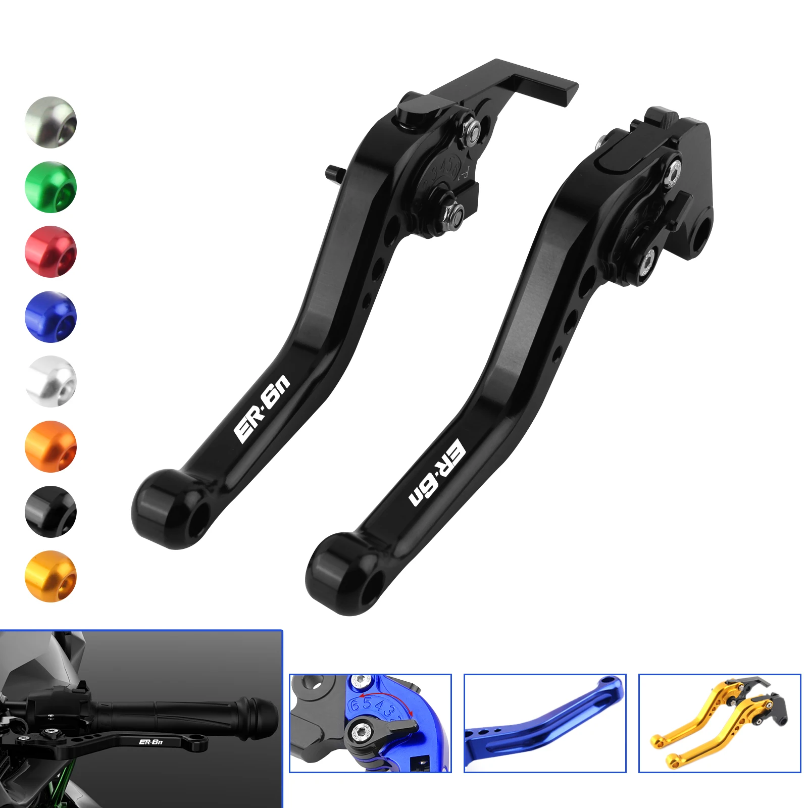 Motorcycle Accessories Short Brake Clutch Lever Handles For KAWASAKI ER-6N ER6N 2006 2007 2008