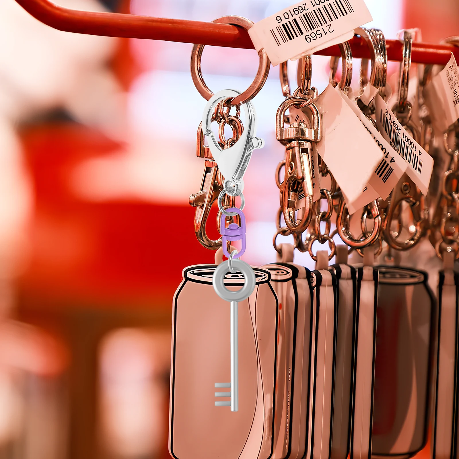 

Rotating Key Ring Chain Clip Hooks Keychain Accessories Connecting Clasp for Keychains Zinc Alloy Attachment Diy Swivel