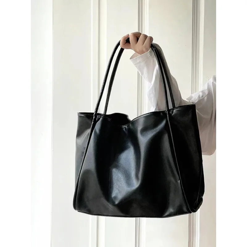 

Spring Summer Women's Tote Bag Commuter Shoulder Underarm Bag High Quali Large Capaci Handbag PU Leather Magnetic Buckle