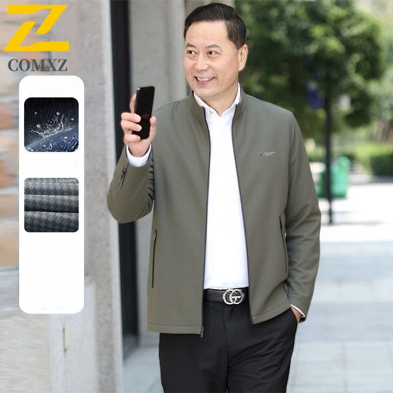 

Premium Stand Collar Jacket for Men High Quality Business Casual Outdoor Travel Hiking Slim Fit Lightweight Comfortable Coat