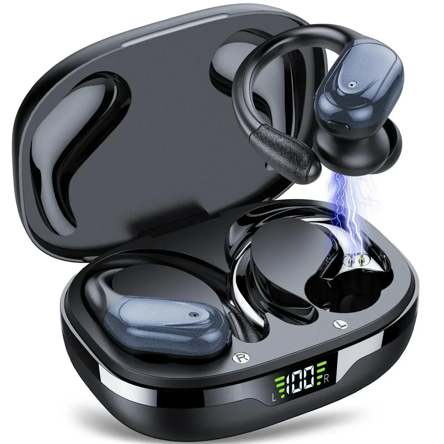 

Wireless Bluetooth Headset Button Control Light Mini High Quality Earplugs Waterproof HD Sound Quality Stereo Universal Headset