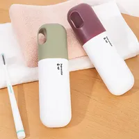 Travel Portable Toothbrush Cup Bathroom Toothpaste Holder Storage Case Box Organizer Travel Toiletries Storage Cup
