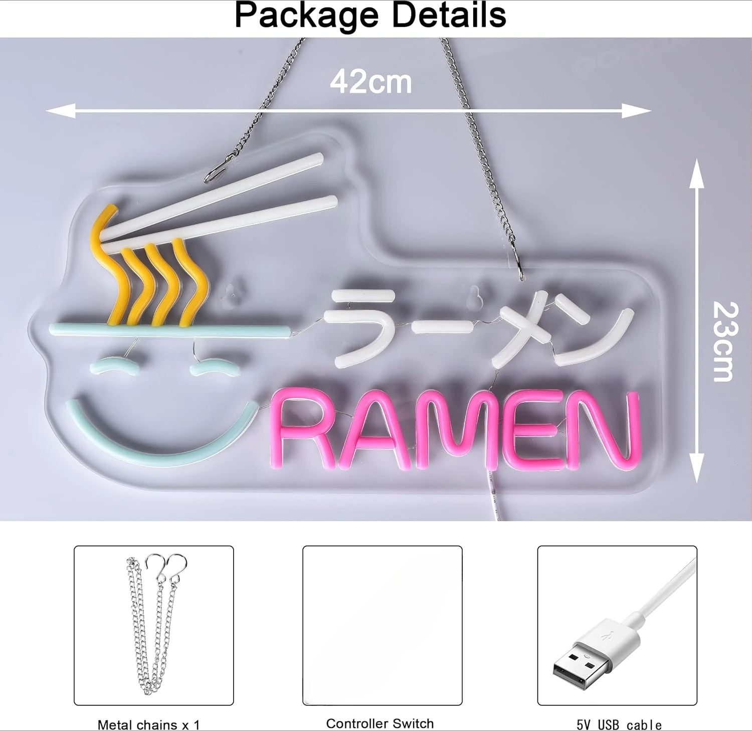 رامين النيون تسجيل الشعرية اليابانية مصباح ليد USB عكس الضوء تضيء تسجيل لمطعم رامين متجر المطبخ غرفة الطعام جدار ديكور
