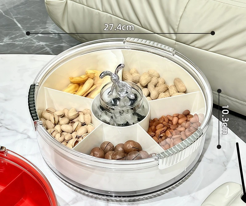 طبق فاكهة مختوم فاخر خفيف، طاولة قهوة لغرفة المعيشة، حلوى منزلية، صندوق تخزين بذور البطيخ، فواكه مجففة راقية #6