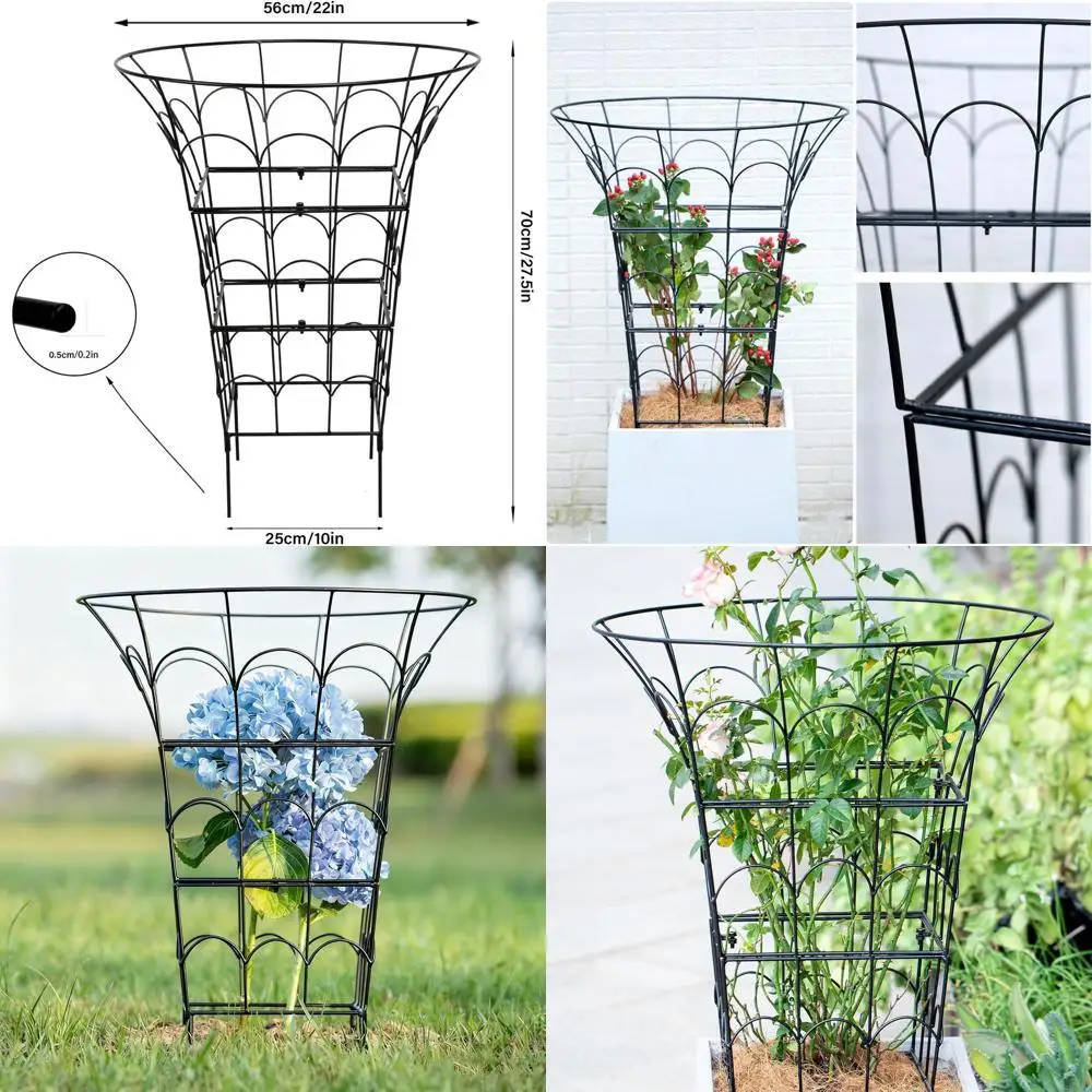 

Metal Obelisk Trellis for Outdoor Peonies, Roses, and Vines - Durable M-Shaped Garden Support, 27.5 x 22 Inches